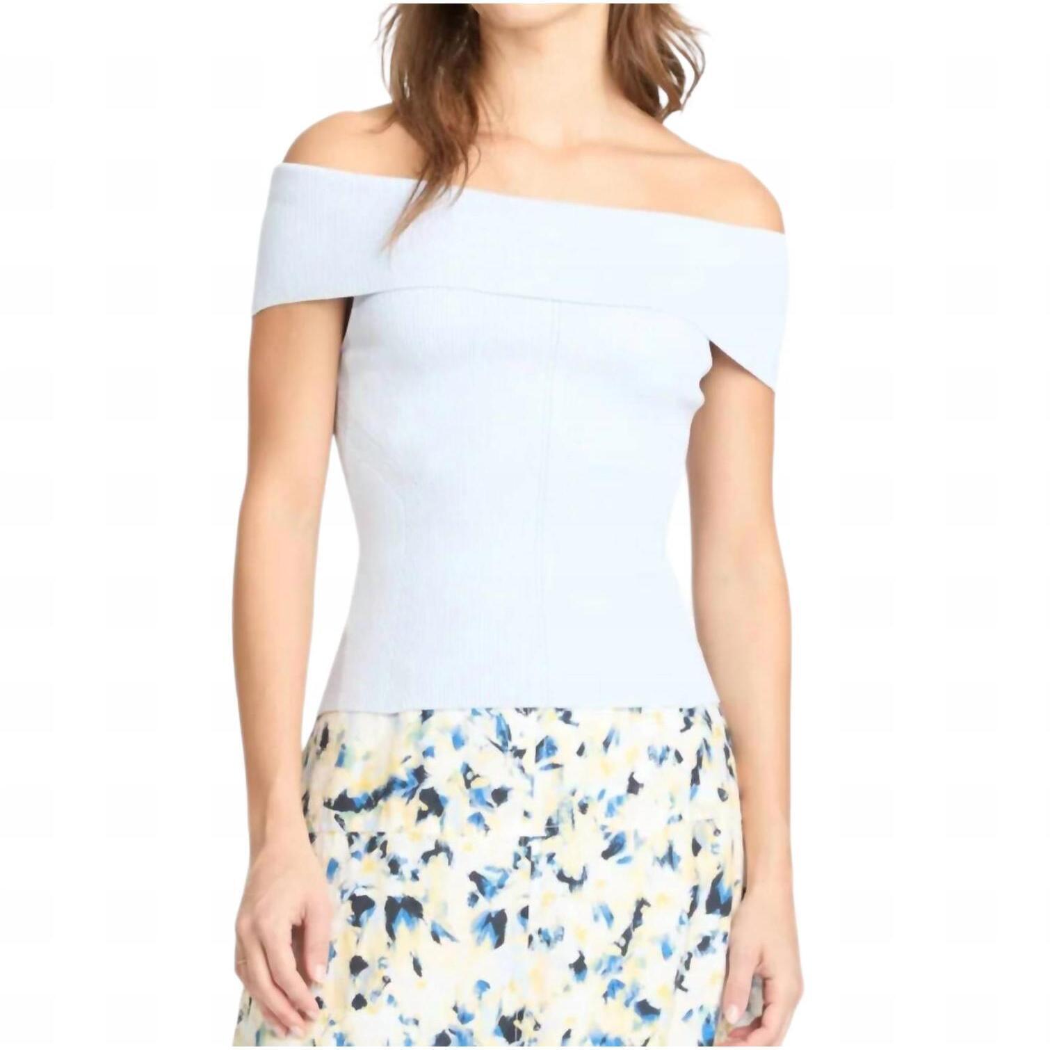 New Tanya Taylor Zhuri Knit Top In Ballard Blue